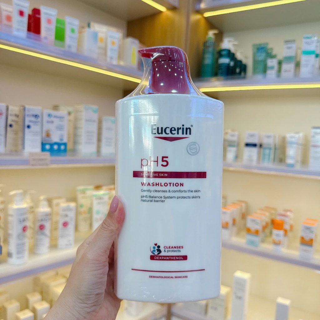 (Date 2028) Sữa tắm dành cho da nhạy cảm Washlotion pH5 Eucerin 1000ml