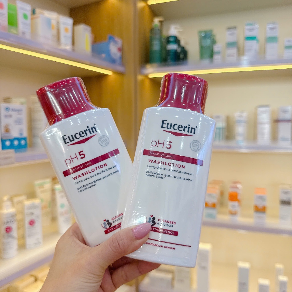 Eucerin Sữa tắm dạng gel pH cho da nhạy cảm (có mùi) Eucerin pH5 Washlotion 200ml