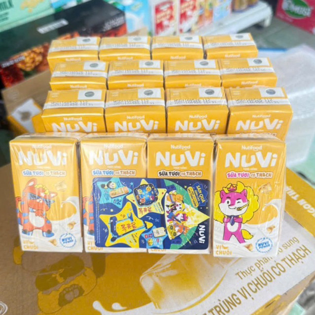 SỮA NUVI CHUỐI CÓ THẠCH HỘP 110ml DATE 16/5/2026