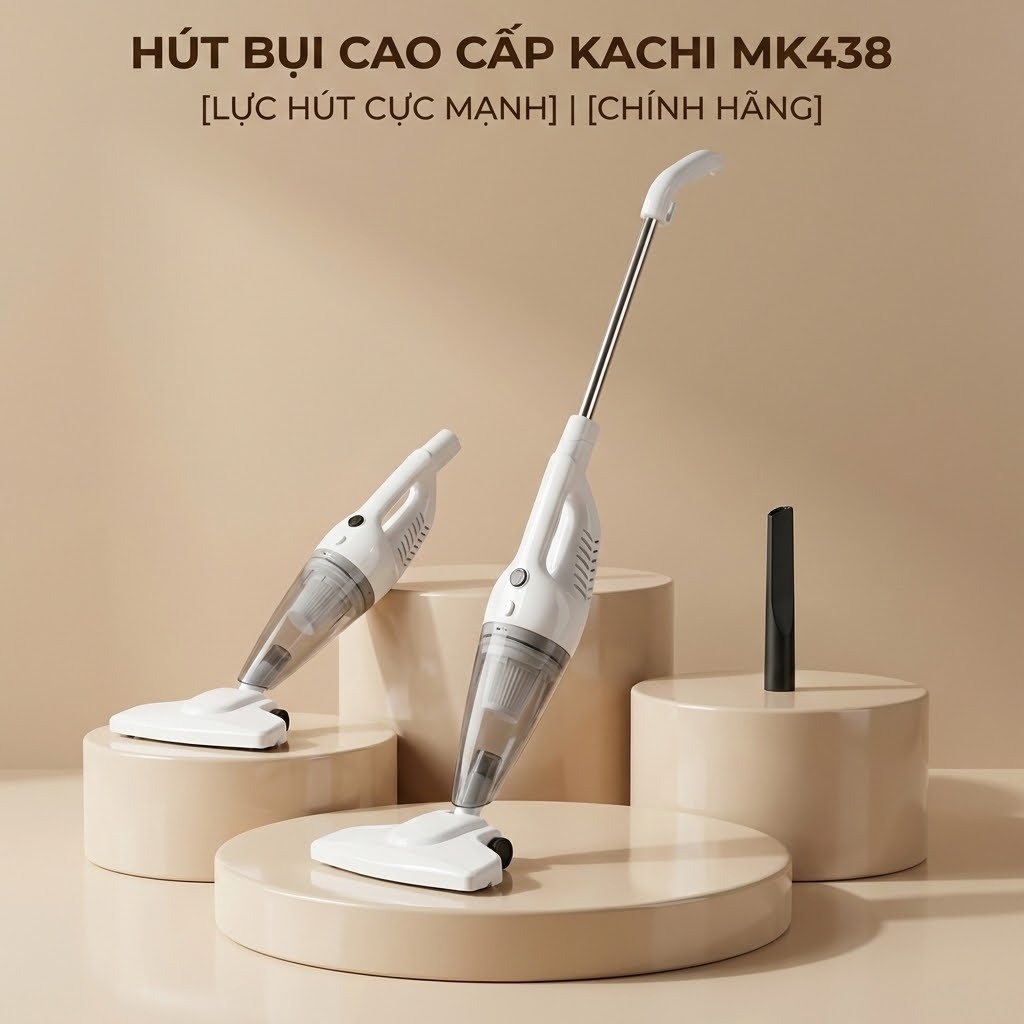 Máy Hút Bụi Cầm Tay Kachi MK438 600W - Lực Hút Mạnh Mẽ, Thiết Kế Linh Hoạt, Sạch Mọi Ngóc Ngách