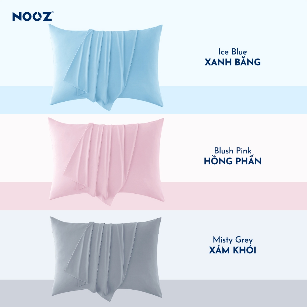 Vỏ Gối Nằm Lạnh NOOZ Áo Gối Mát Lạnh Mềm Mịn 50x70cm Dễ Dàng Vệ Sinh NOOZ Home Goods Bedding | BigBuy360 - bigbuy360.vn
