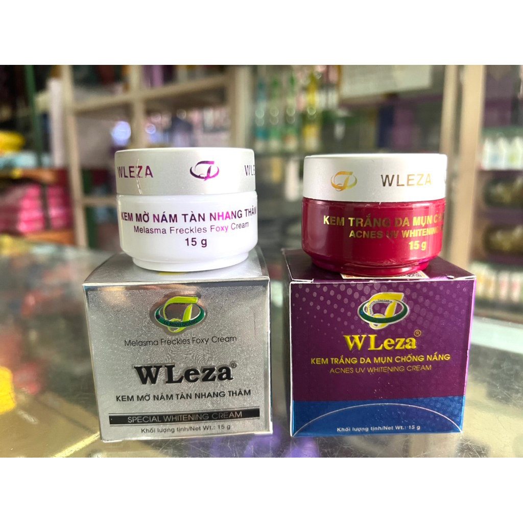 [WLeza chính hãng] Kem Dưỡng Da WLeza Nám Tàn Nhang Thâm Mụn Trắng Da Chống Nắng 15g Tạ Minh Quang