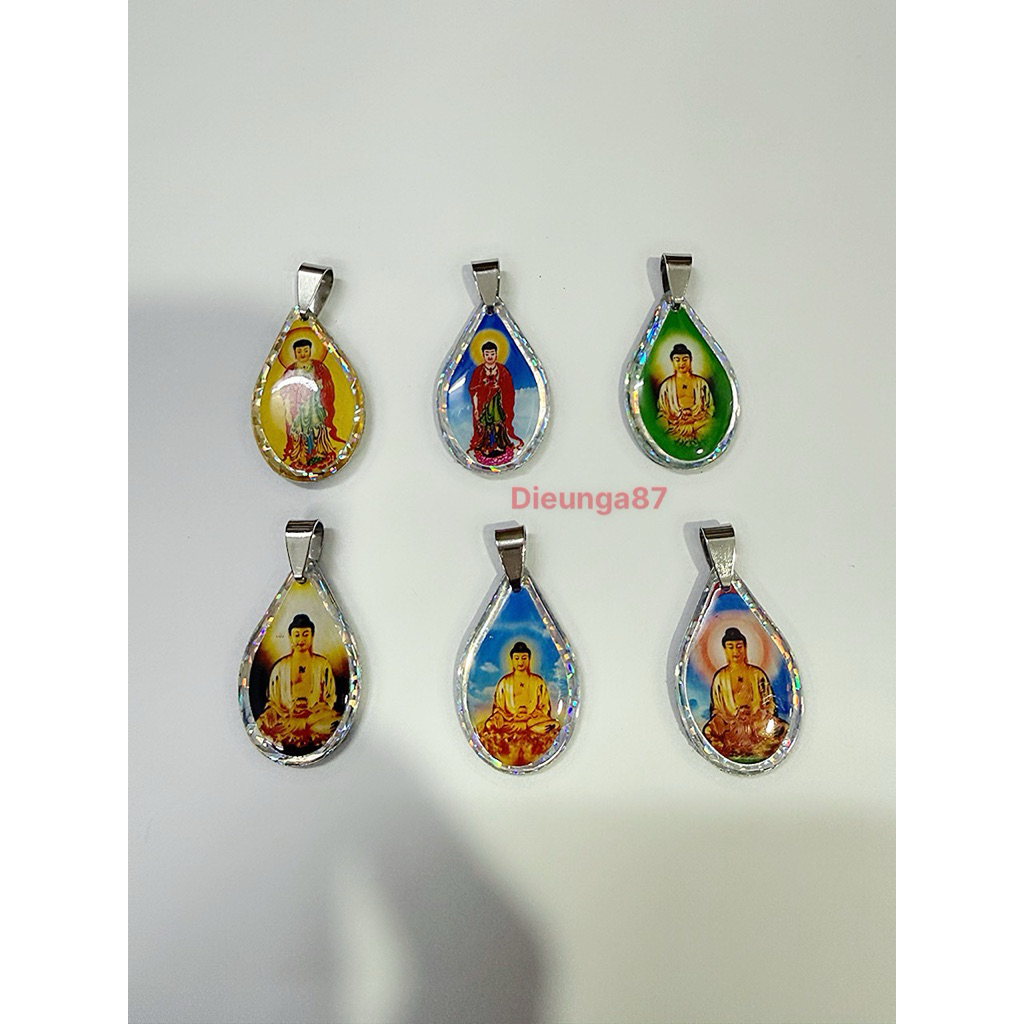 Mặt dây chuyền phật bà quan âm nhựa 3,5 cm