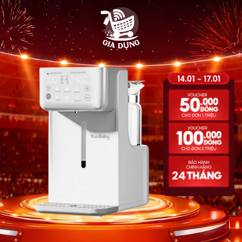 Máy Đun Nước Pha Sữa Yunbaby X23 Chuẩn Nhiệt Độ Khử Clo Bảo Hành 3 Năm