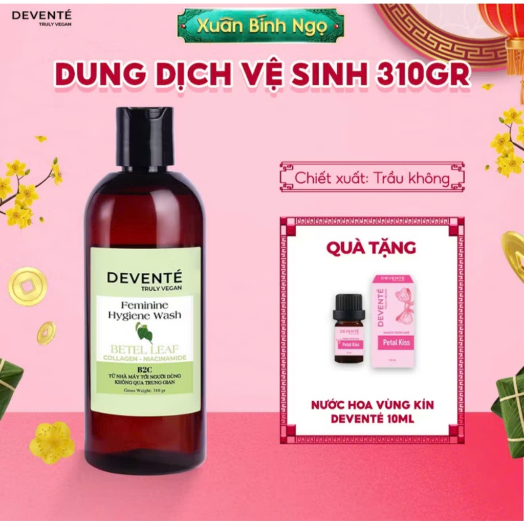 [Pass KOC 99%][Đã Mở Seal] ￼Dung Dịch Vệ Sinh Phụ Nữ Collagen DEVENTE Chiết Xuất Thảo Dược Thiên Nhi