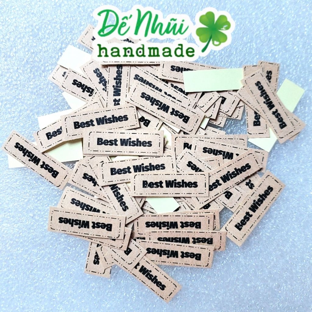100 Nhãn Dán Sticker “BEST WISHES” Nhí 0.8x3cm