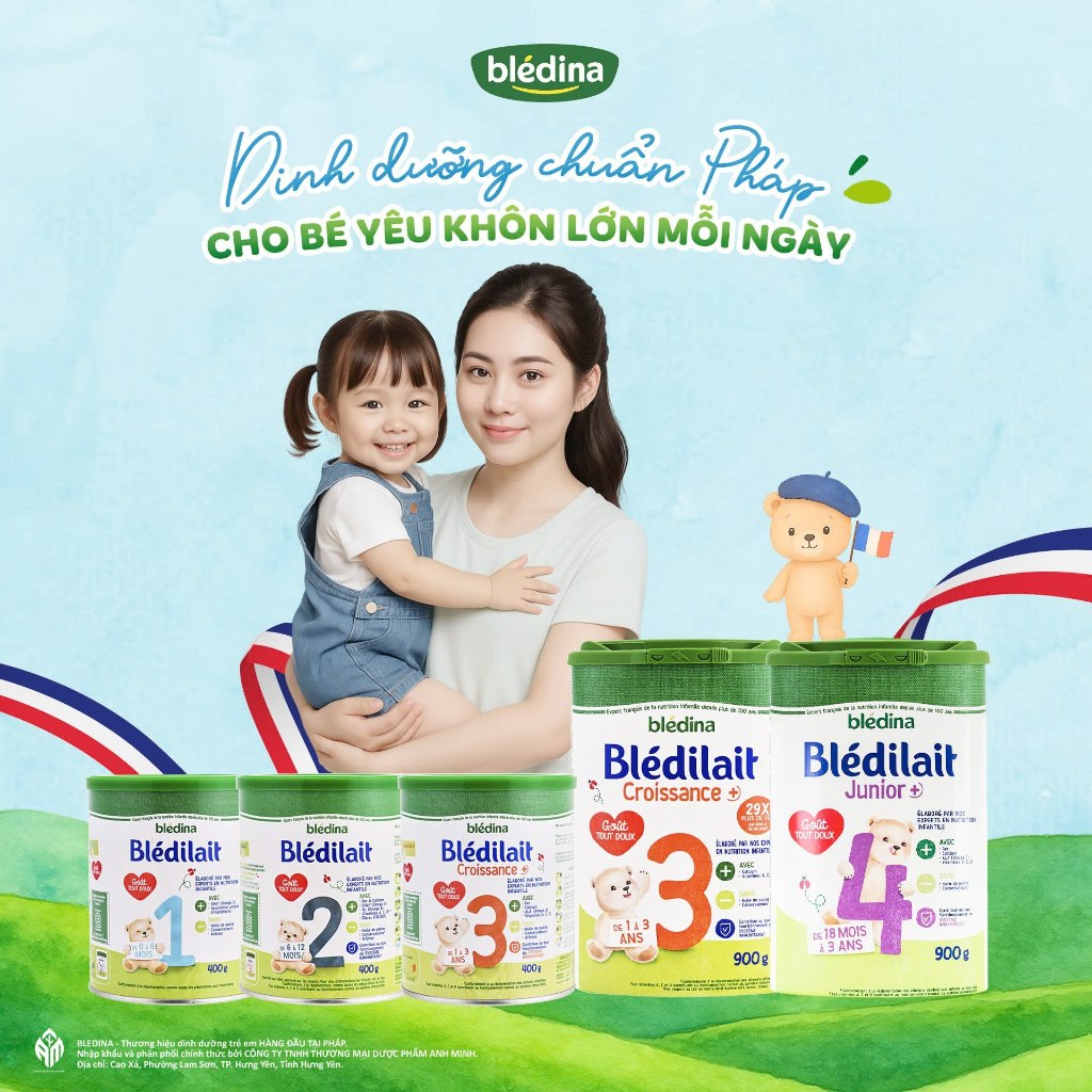 SỮA BLEDILAIT PHÁP SỐ 2 & SỐ 3 – DÒNG SỮA QUỐC DÂN TẠI CHÂU ÂU
