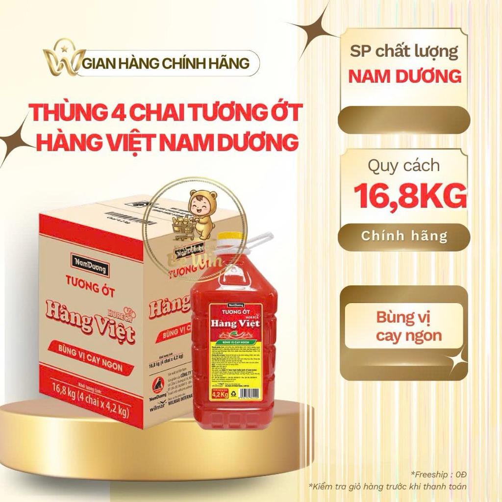 Tương Ớt Hàng Việt Nam Dương Horeca 4,2kg