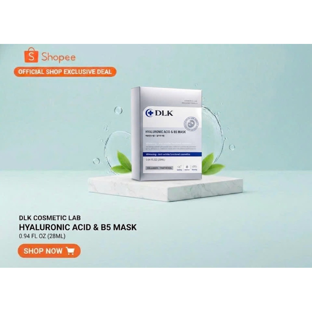 Mặt Nạ DLK Hyaluronic Acid & B5 Mask – Cấp Ẩm Chuyên Sâu, Phục Hồi & Trắng Da
