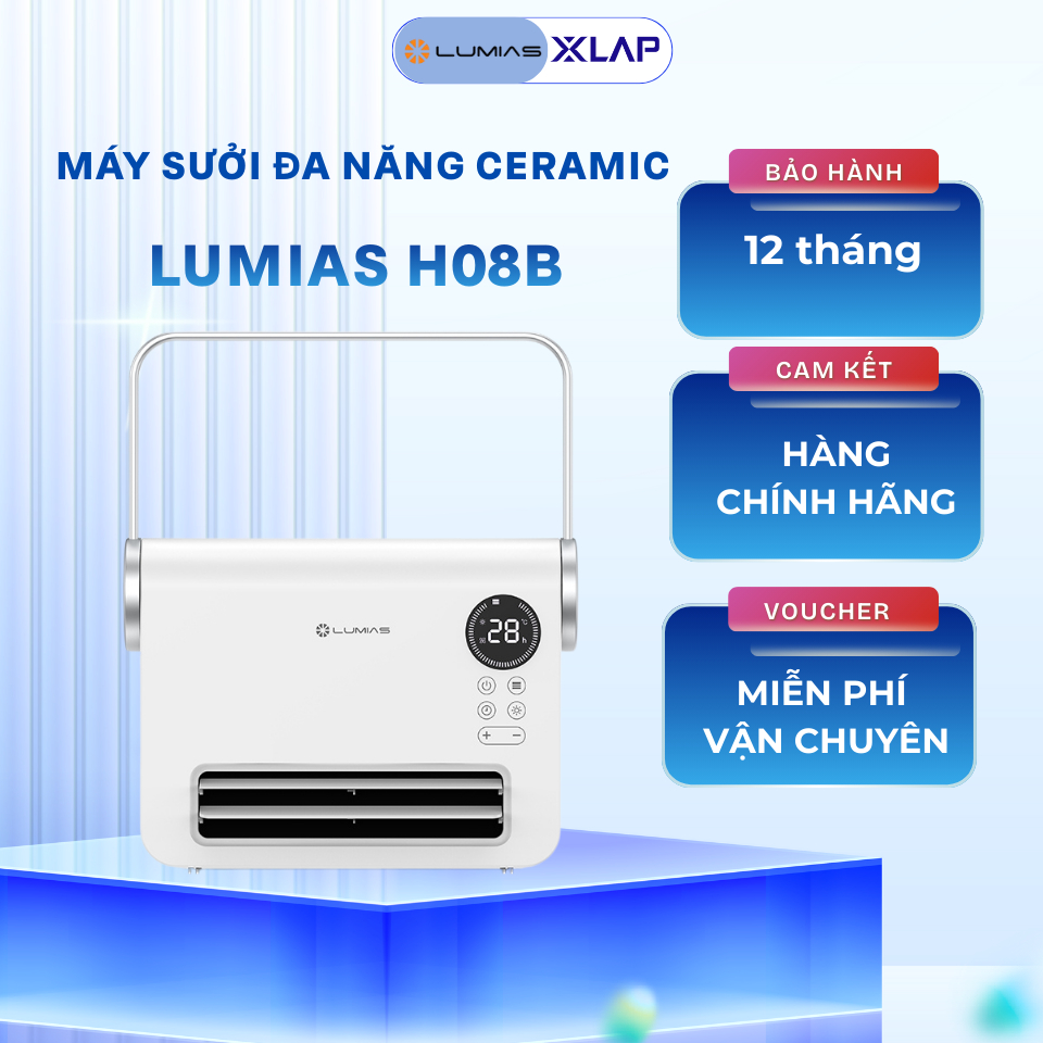 Máy sưởi nhà tắm Lumias H08B 2000W điều chính 2 mức nhiệt