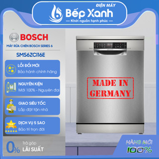 [QUÀ 2.39M] Máy Rửa Bát Bosch Series 6 SMS6ZCI16E / SMS6ZCI01P - Sấy Zeolith Thông Minh, Nhập Đức Chính Hãng