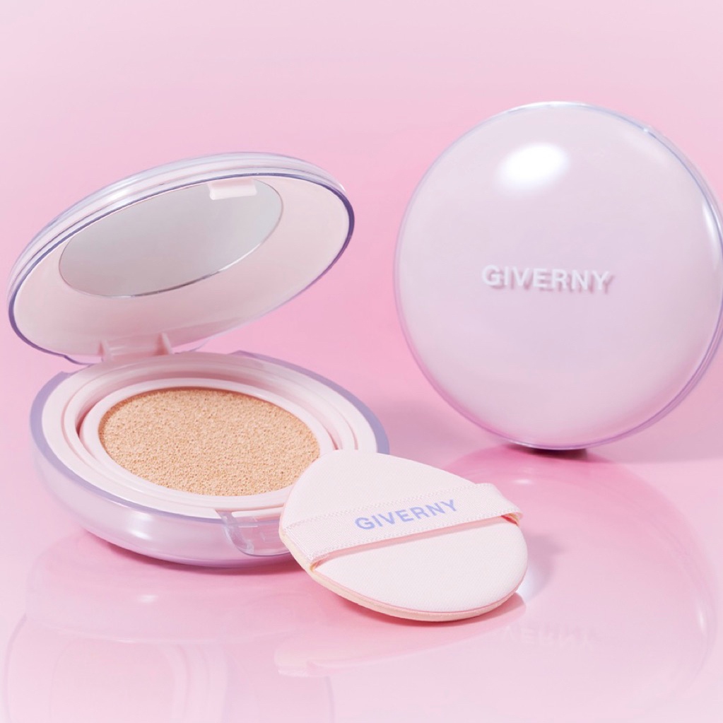 [HSD T7/2027] Set Phấn Nước Căng Bóng Giverny Dewy Glassy Cushion SPF50+ PA+++ 13g + Lõi Refill