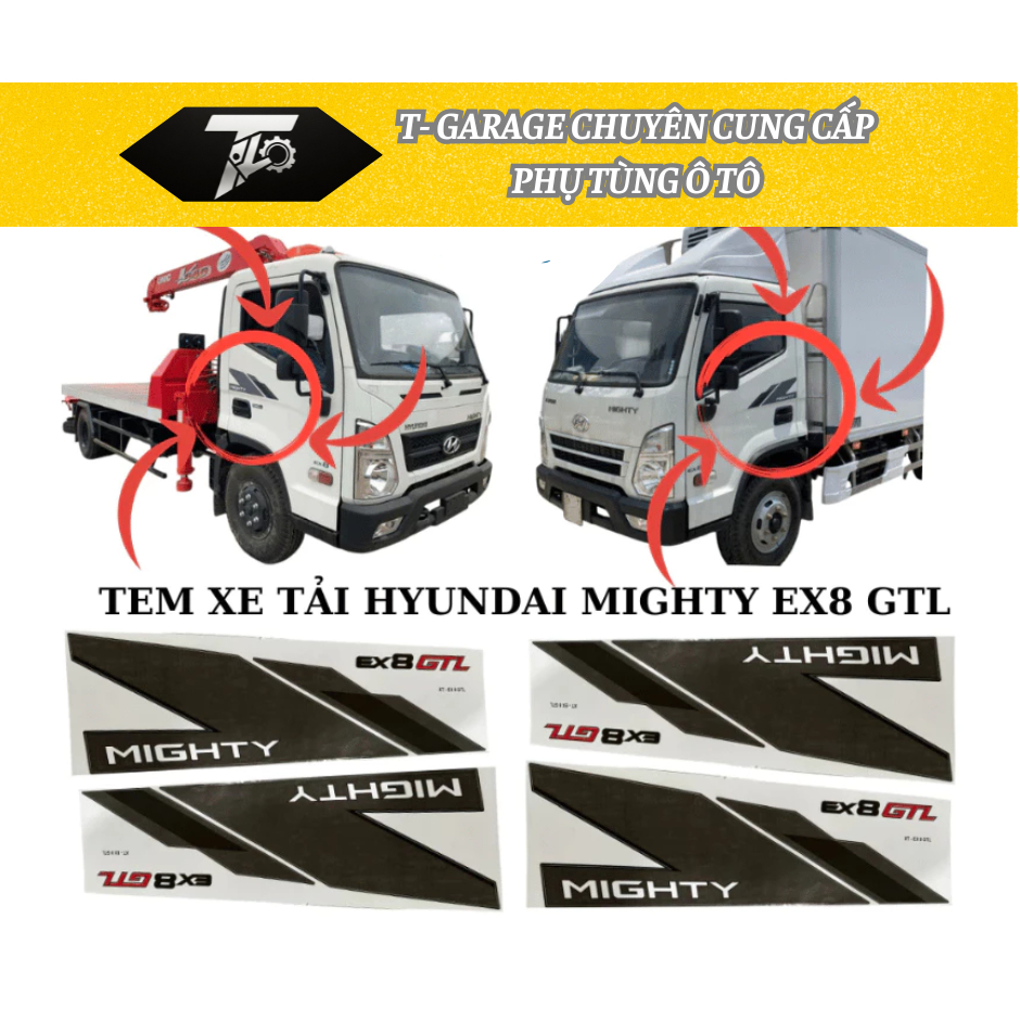Tem dán xe tải Hyundai MIGHTY EX8 GTL