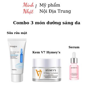 Combo 3 món dưỡng ẩm dưỡng trắng sữa rửa mặt,Serum dưỡng ẩm, kemdưỡng trắng V7_minhnhatstore