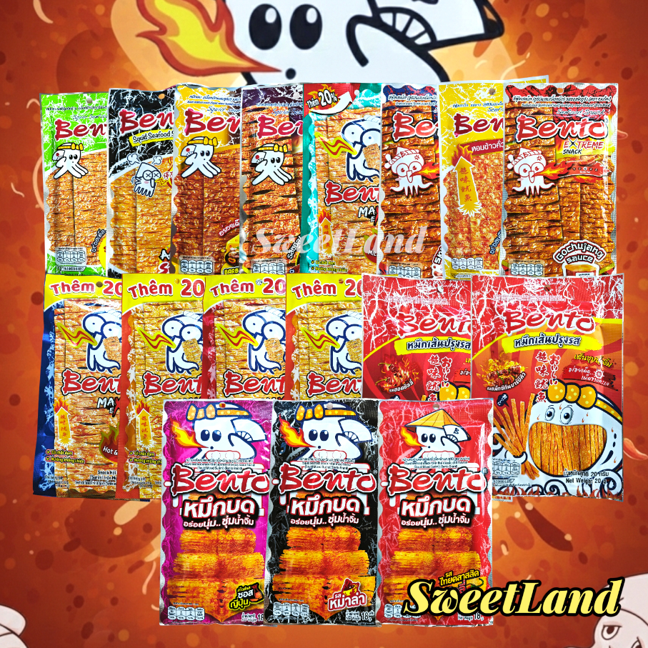 Mực khô tẩm gia vị Bento Thái Lan gói 18g/20g