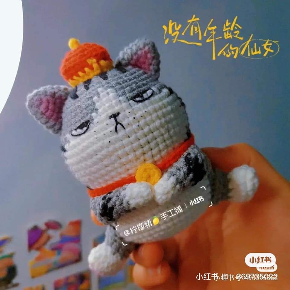 (File PDF) Chart hướng dẫn móc len tiếng Việt mèo thần tài