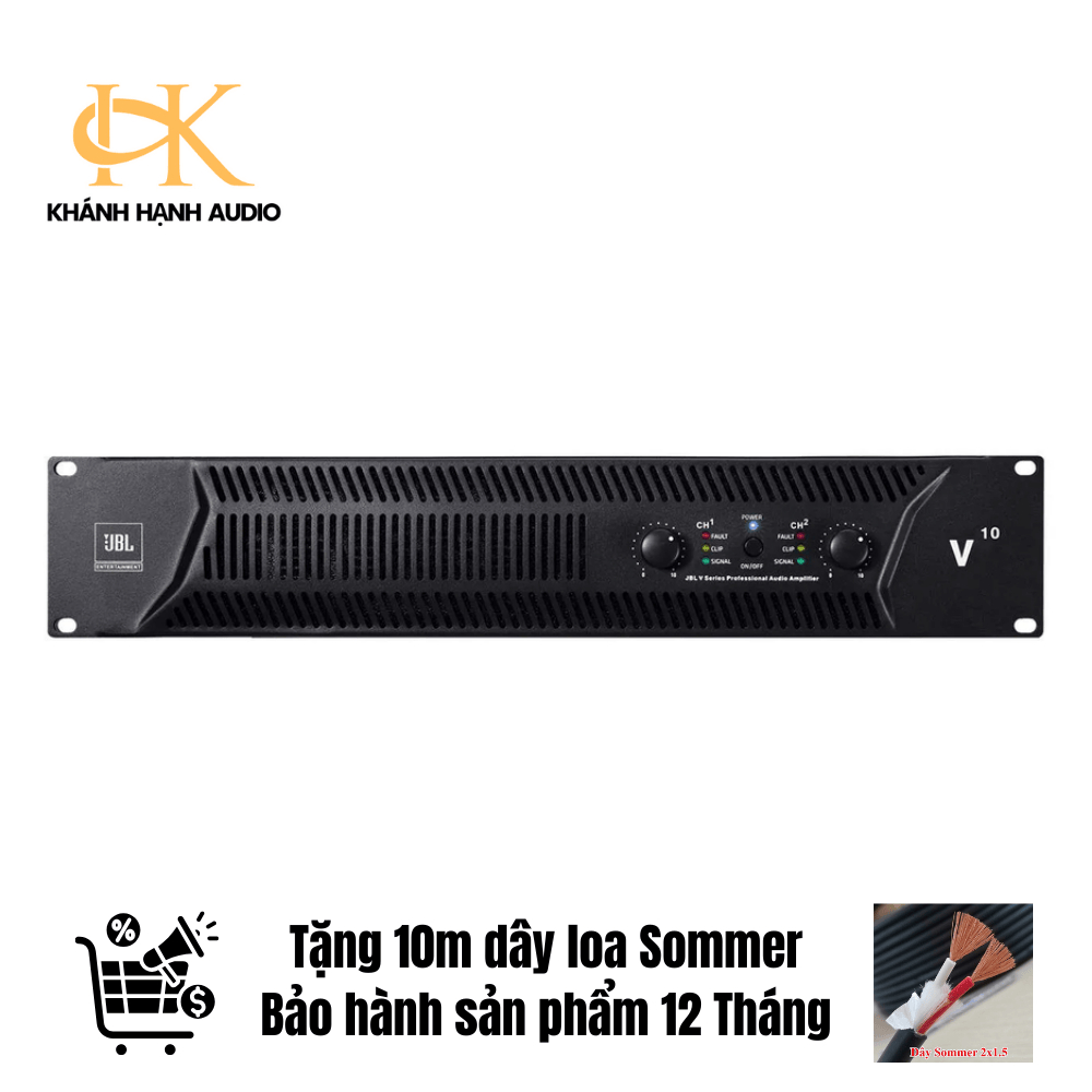 Cục đẩy 2 kênh JBL V10, main công suất JBL V 10 mạch Class H Hàng chính hãng