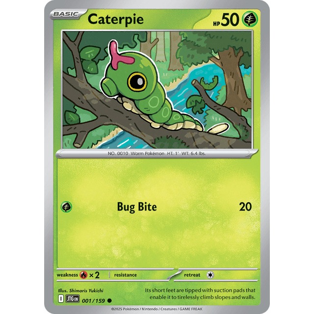 [Thẻ bài Pokemon EN] Caterpie 001/159 Journey Together (JTG)