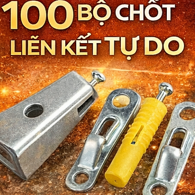 100 Bộ Chốt Liên Kết Tự Do Âm Lò Xo – Tháo Lắp Dễ Dàng, Chắc Chắn