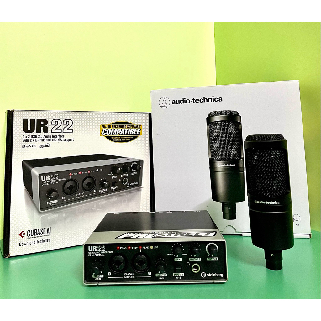 Audio-Technica AT2020 + Steinberg UR22
