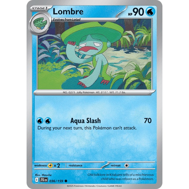 [Thẻ bài Pokemon EN] Lombre 036/159 Journey Together (JTG)