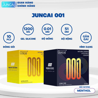 Bao cao su 001 JUNCAI siêu mỏng, bcs có gai siêu mỏng 0.01mm kéo dài thời quan quan hệ