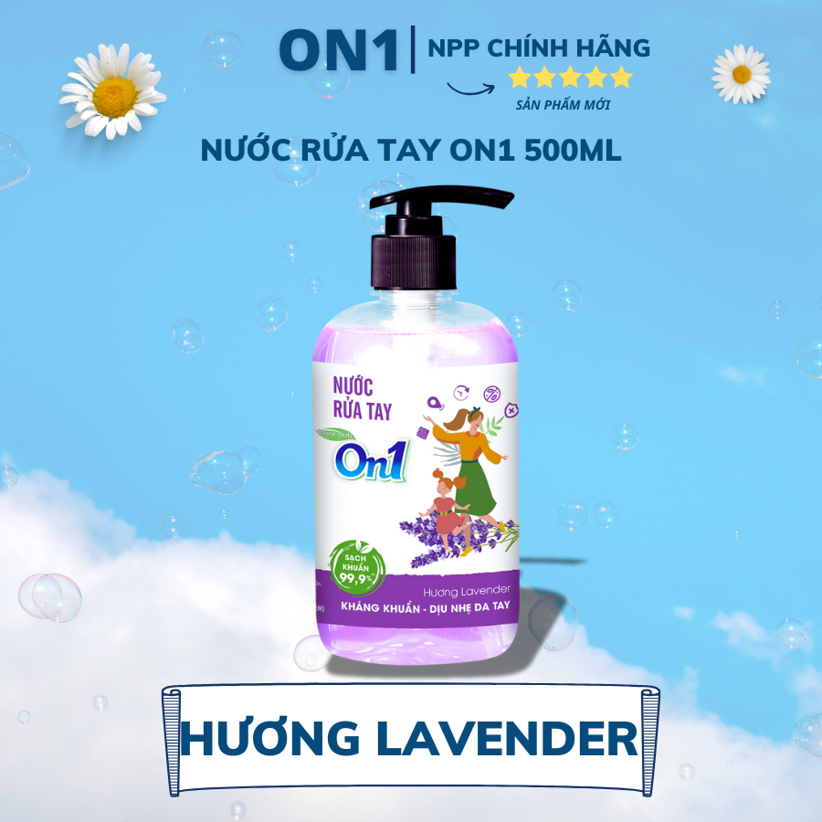 COMBO 2 CHAI NƯỚC RỬA TAY SẠCH KHUẨN ON1 500ML HƯƠNG LAVENDER - ON1 VIỆT NAM