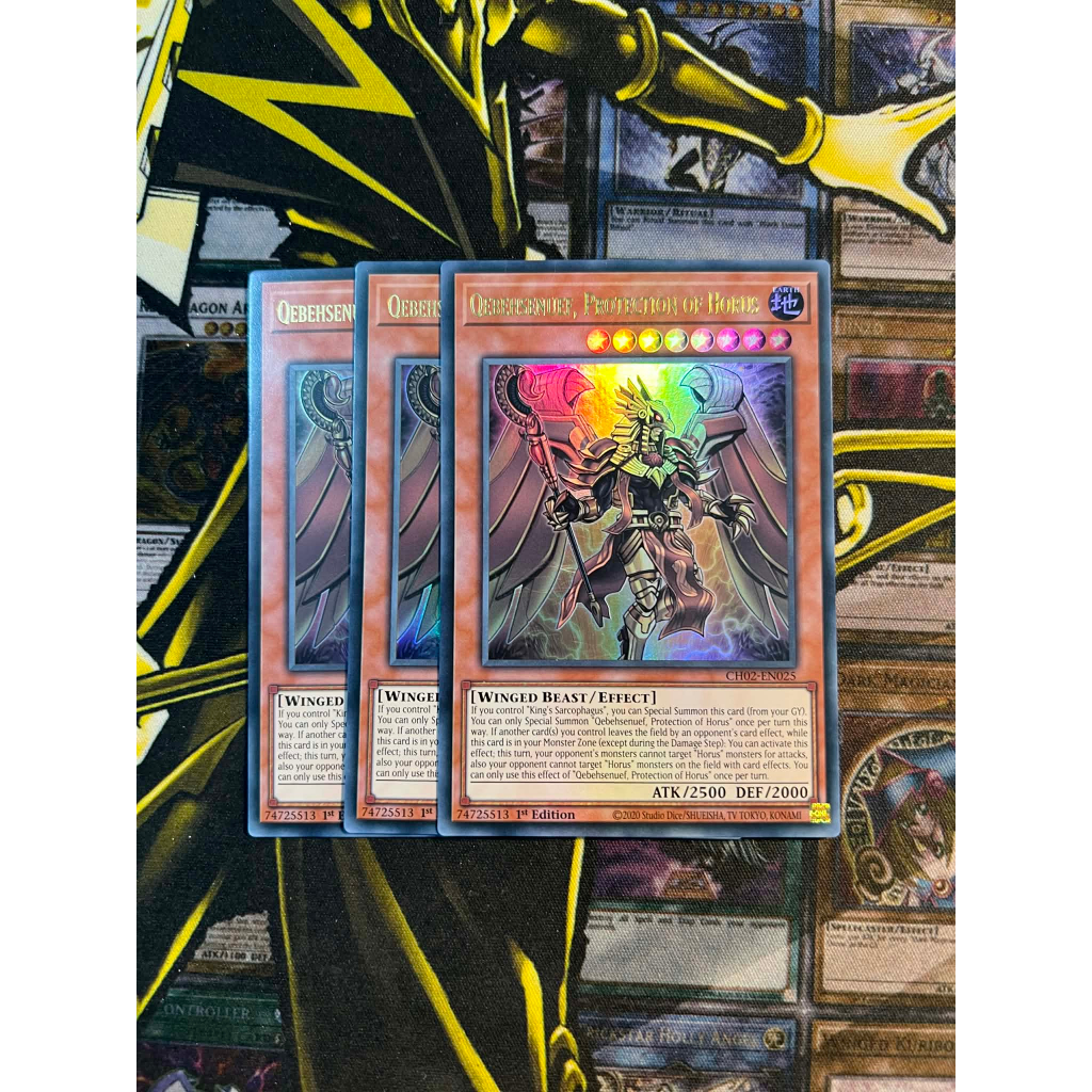 YHS Yugioh thẻ bài yugioh chính hãng Qebehsenuef, Protection of Horus CH02-EN025 ultra tcg uk