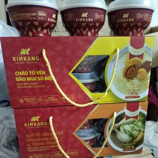 tổ yến bào ngư sò điệp, súp tổ yến đùi gà hộp 6 chén