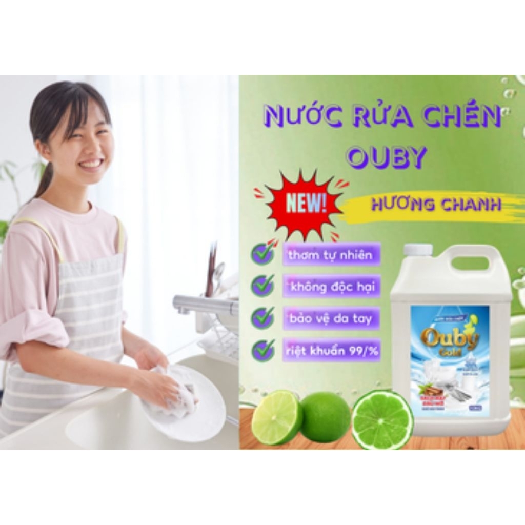 NƯỚC RỬA CHÉN OUBY can 10L