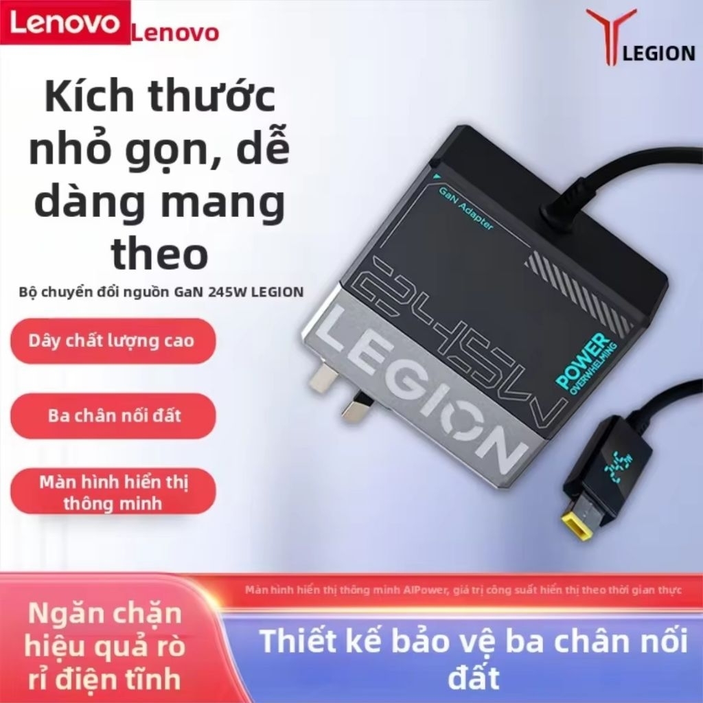 Củ sạc nhanh Lenovo Legion GaN 245W LA245 cho Lenovo Legion Greek Thinkpad Thinkbook Xiaoxin
