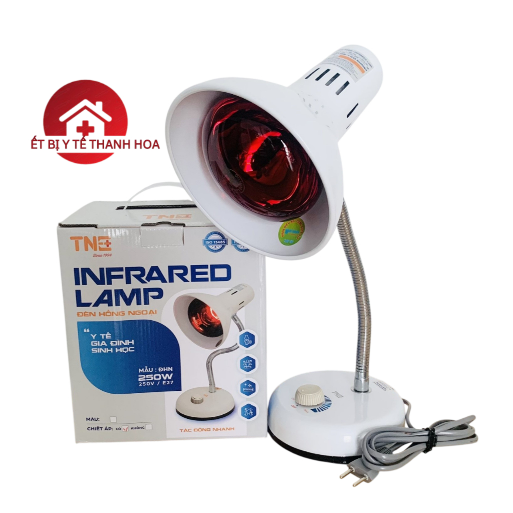 Đèn hồng ngoại trị liệu, sưởi ấm, thông tắc tia sữa TNE <có chiết áp> kèm bóng  250W