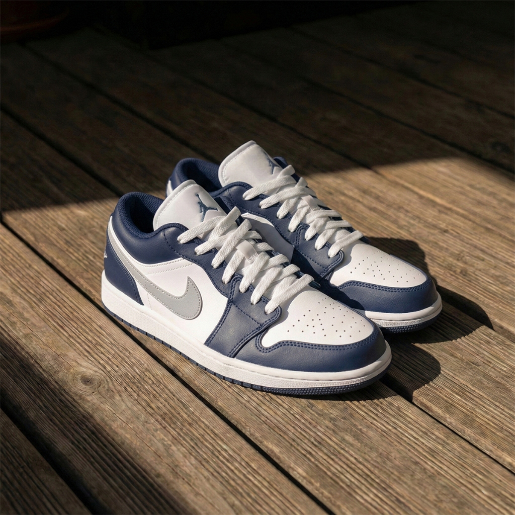 Giày Thể Thao Jordan 1 Low Midnight Navy (JD1) - Hàng Best Quality Full Box - Chuẩn Form