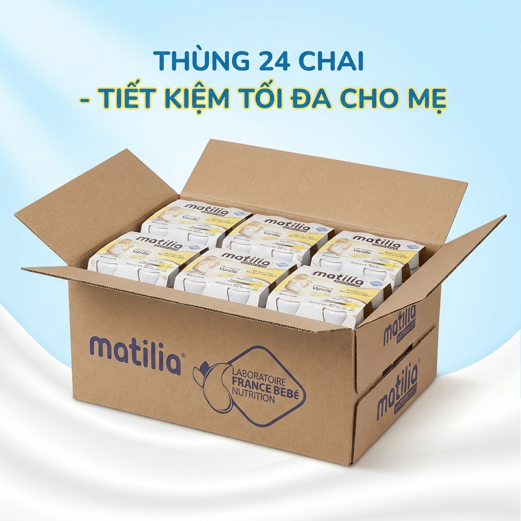 [Thùng 24 Chai] Sữa Bầu Matilia Grossesse Pháp Vị Vani - Dinh Dưỡng Vào Con Không Vào Mẹ - Nhập Khẩu