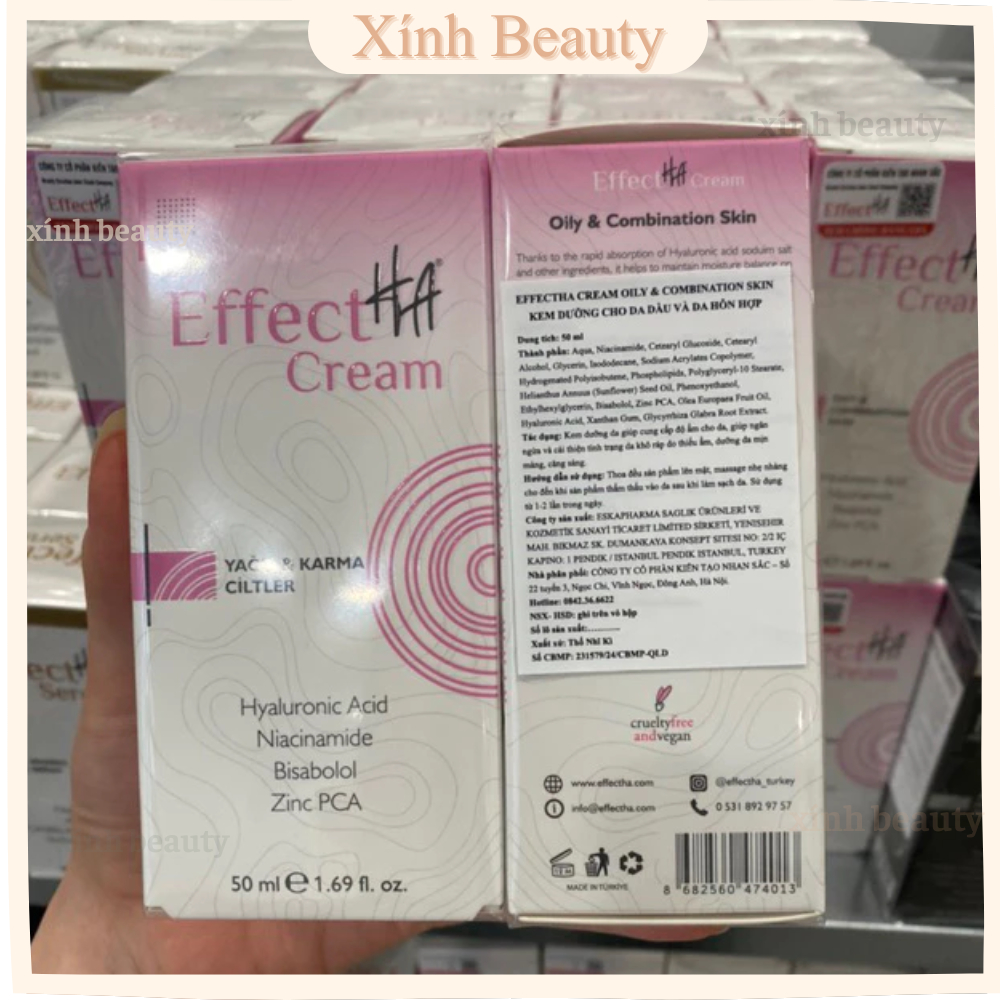Kem dưỡng Effect HA Cream Oily & Combination Skin dành cho da dầu và hỗn hợp 50ml