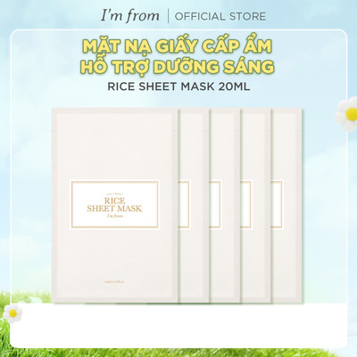 Combo 5 I’m From Mặt Nạ Giấy Cấp Ẩm , Hỗ Trợ Làm Đều Màu Da Rice Sheet Mask 20ml [FS]