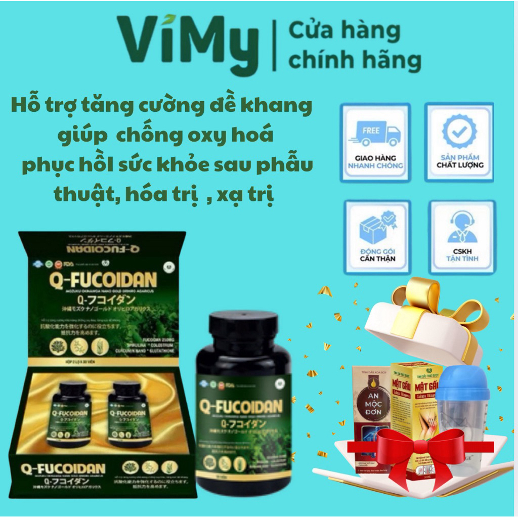 Q-fucoidan hỗ trợ tăng cường khả năng chống oxy hóa,tăng cường sức đề kháng