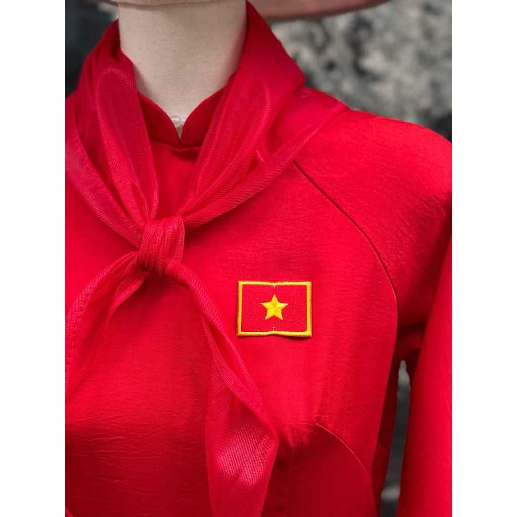 Sticker ủi thêu cờ Việt Nam/ Patch cờ Việt Nam/ Miếng ủi thêu trang trí quần áo diy