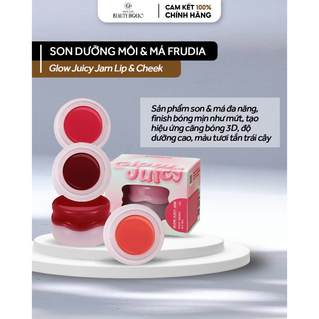 Son dưỡng môi & má căng bóng FRUDIA GLOW JUICY JAM LIP & CHEEK 4.5gr