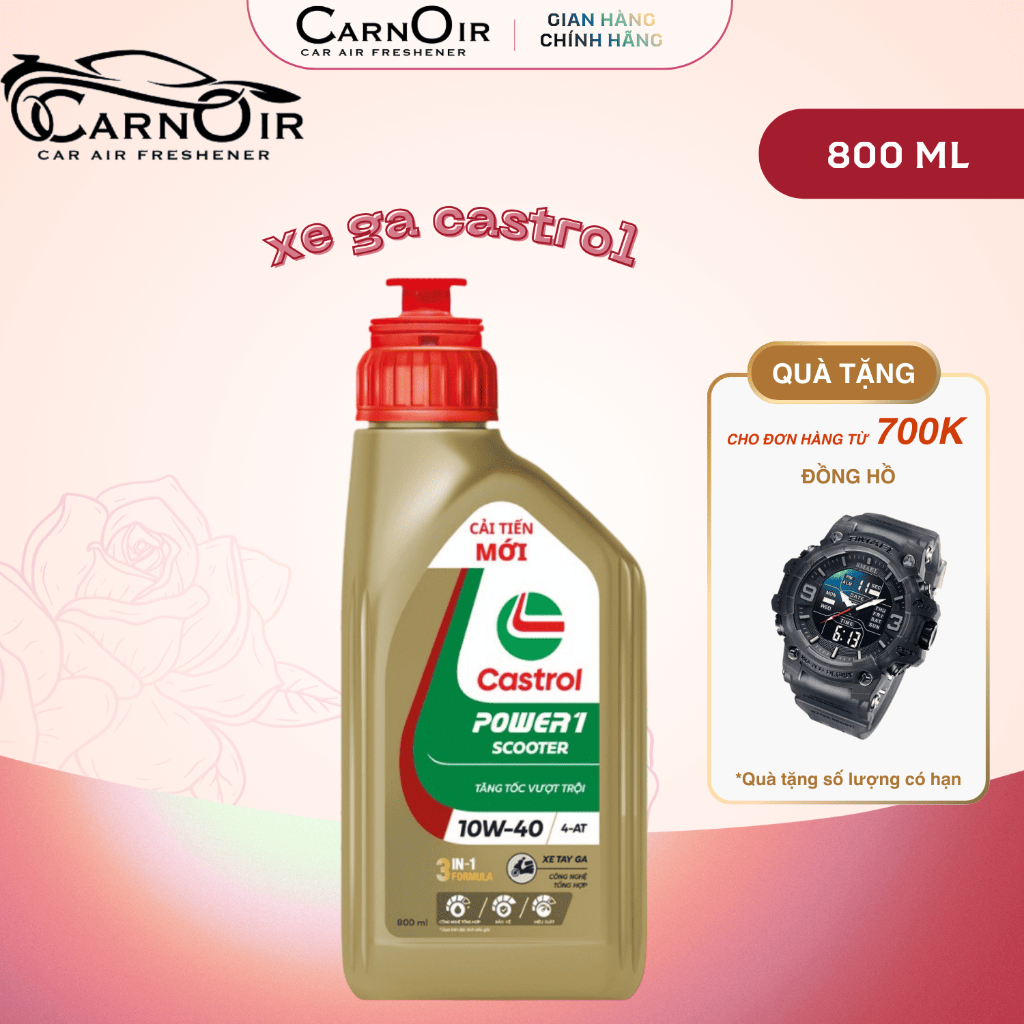 Castrol POWER1 4T 10W-40 – Dầu nhớt mạnh mẽ cho xe ga & xe số - Bảo vệ động cơ với Castrol POWER1 4T