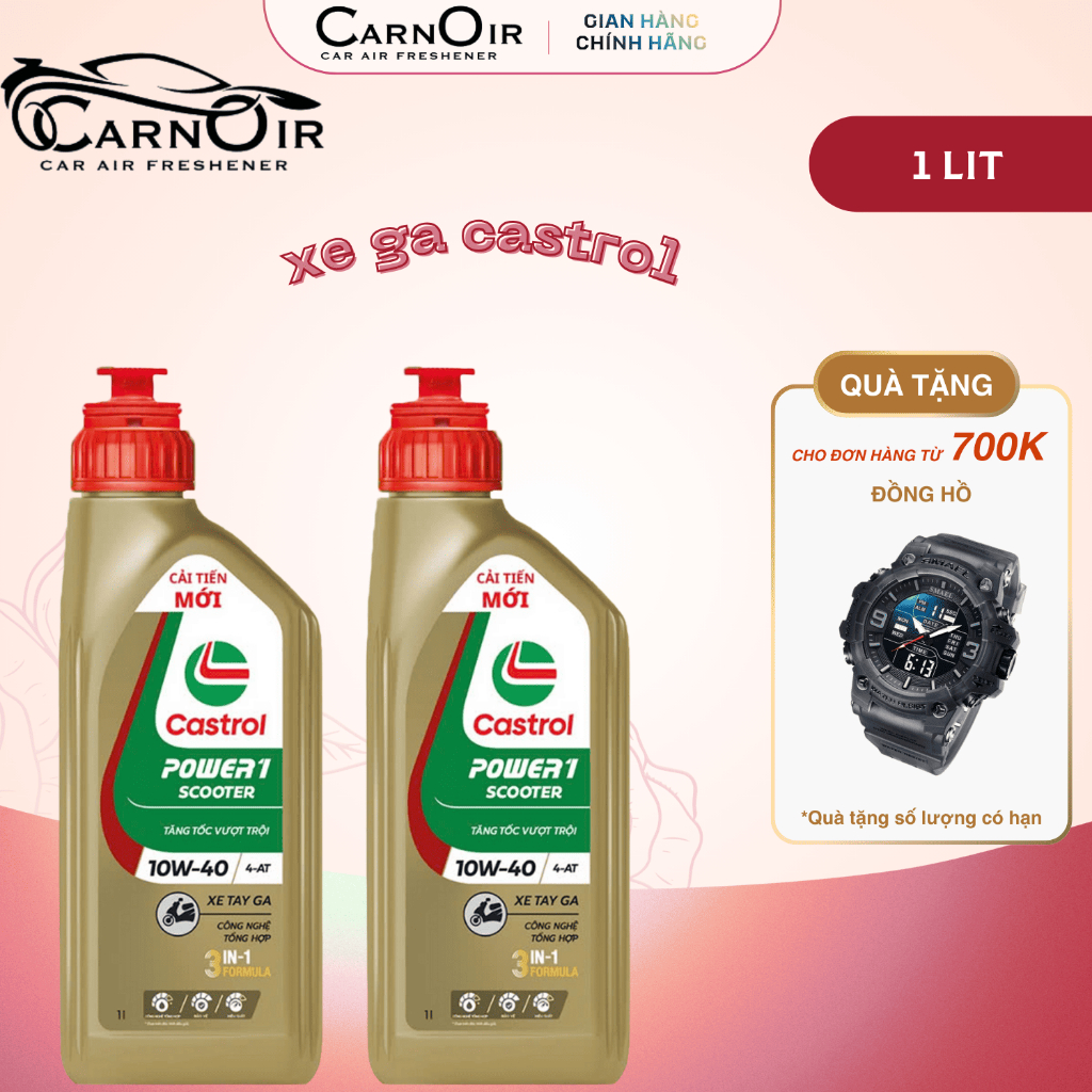 Castrol POWER1 4T 10W-40 – Dầu nhớt mạnh mẽ cho xe ga & xe số - Bảo vệ động cơ với Castrol POWER1 4T