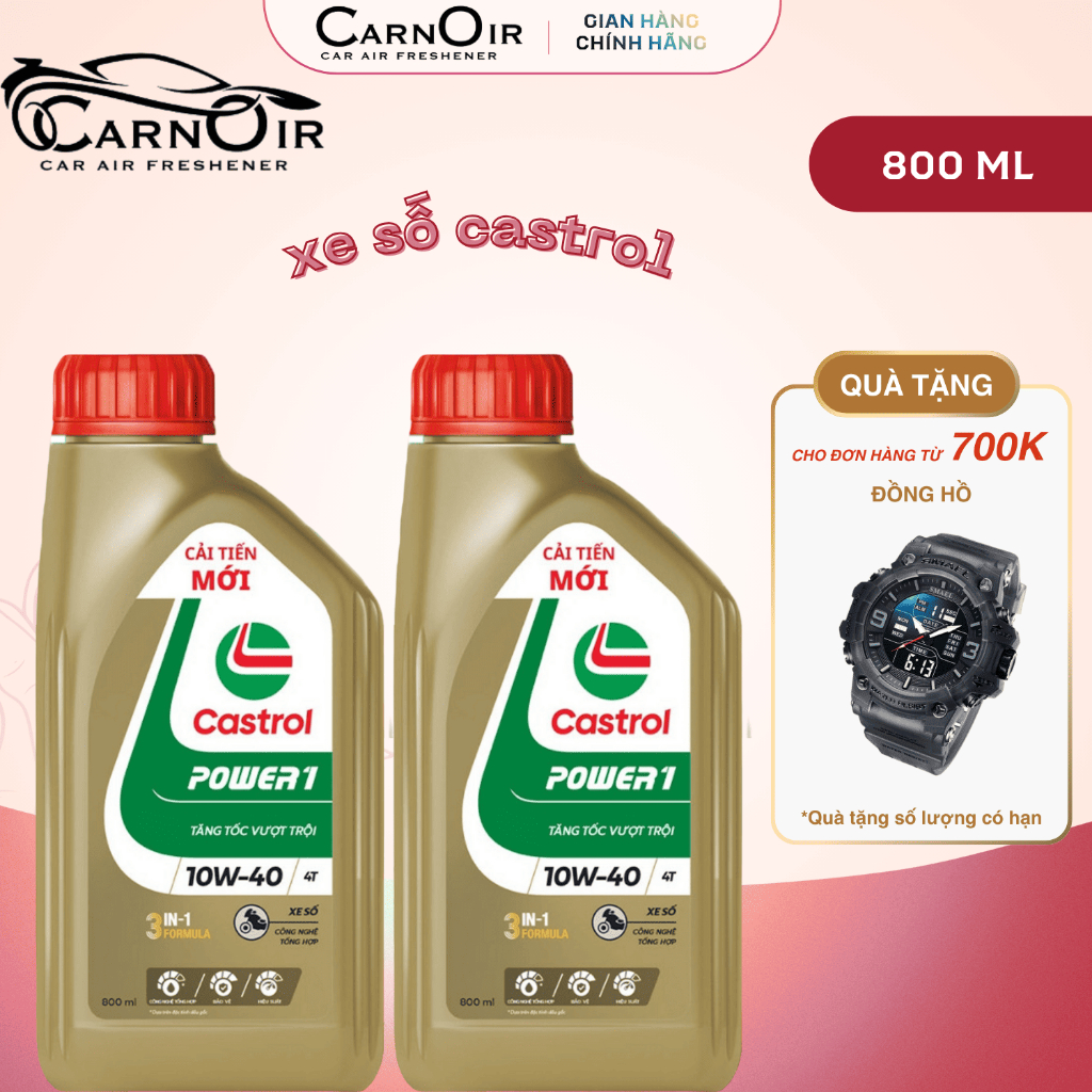 Castrol POWER1 4T 10W-40 – Dầu nhớt mạnh mẽ cho xe ga & xe số - Bảo vệ động cơ với Castrol POWER1 4T