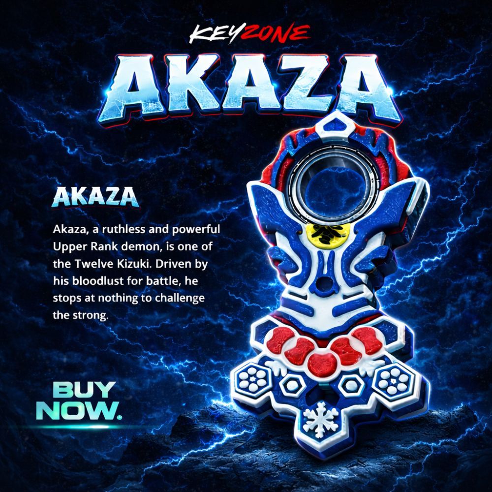 Keyrambit Akaza - Móc khoá Keyrambit cao cấp Demon Slayer - Chất liệu nhựa in 3D - Móc khoá xả Stres