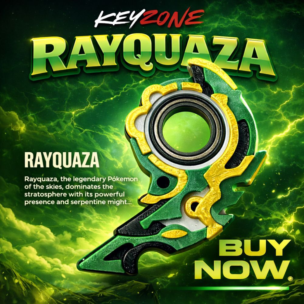 Keyrambit Pokemon Rayquaza - Pokemon Huyền Thoại Bầu Trời - Chất Liệu Nhựa In 3D Cao Cấp - Móc Khoá 