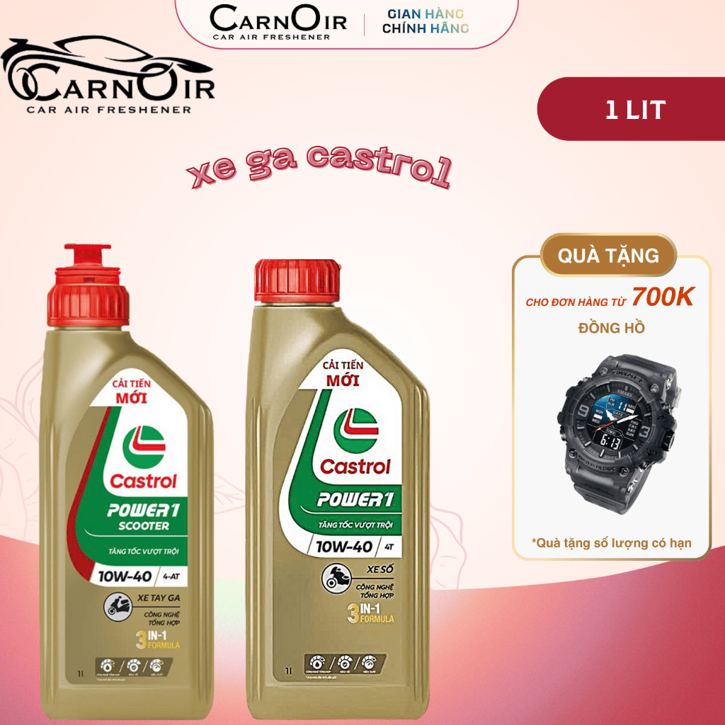 Castrol POWER1 4T 10W-40 – Dầu nhớt mạnh mẽ cho xe ga & xe số - Bảo vệ động cơ với Castrol POWER1 4T