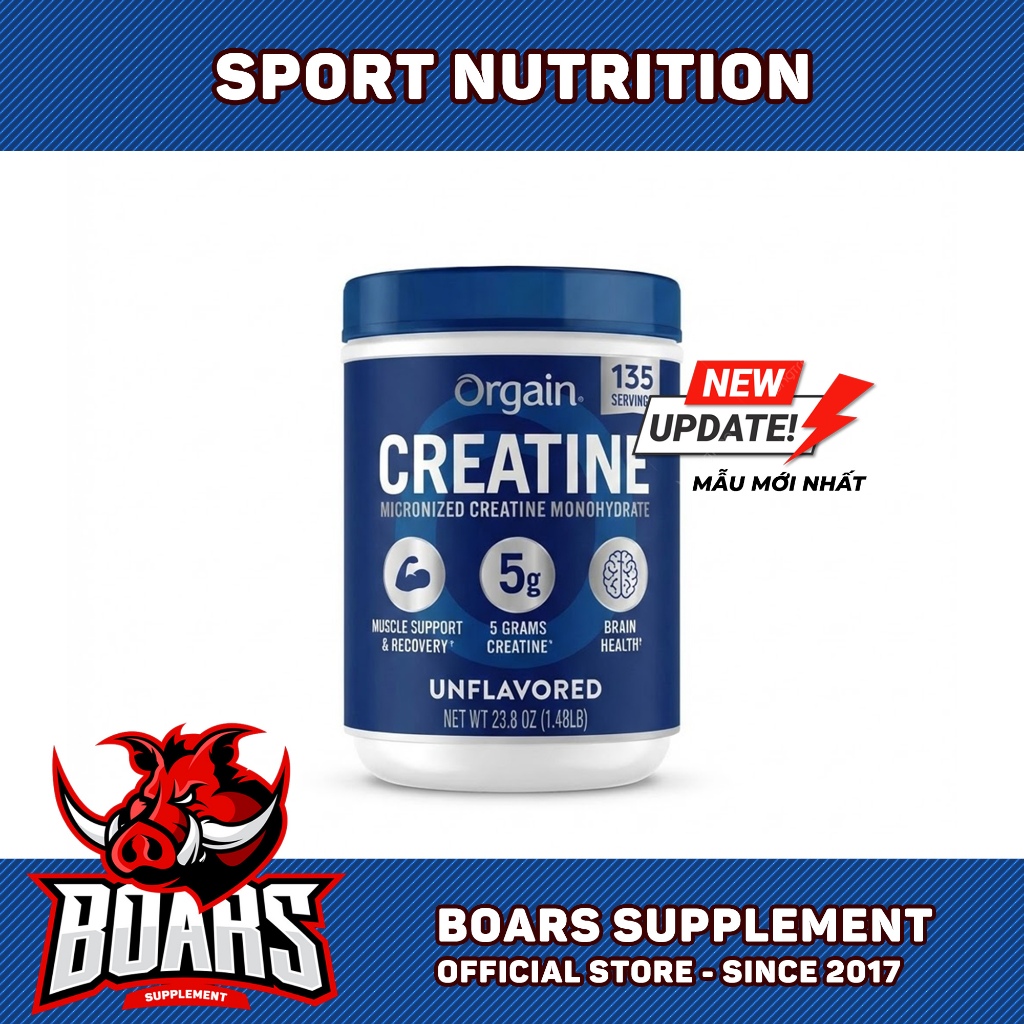 Bột Creatin Monohydrate Orgain - Bổ sung tăng cường sức khoẻ - chất lượng USA
