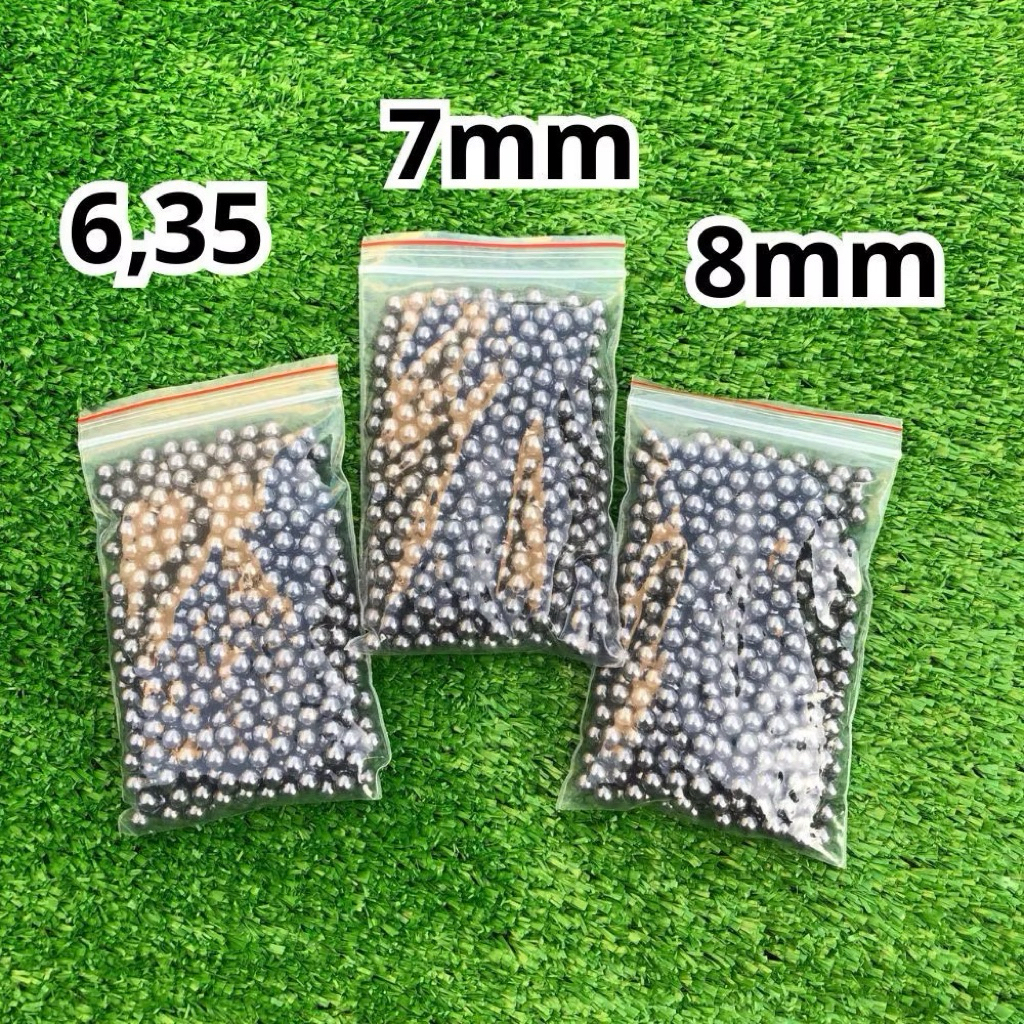 (xả xả) 200 viên bi sắt ổ trục giá siêu rẻ đủ size bi 6.35mm-7mm-8mm