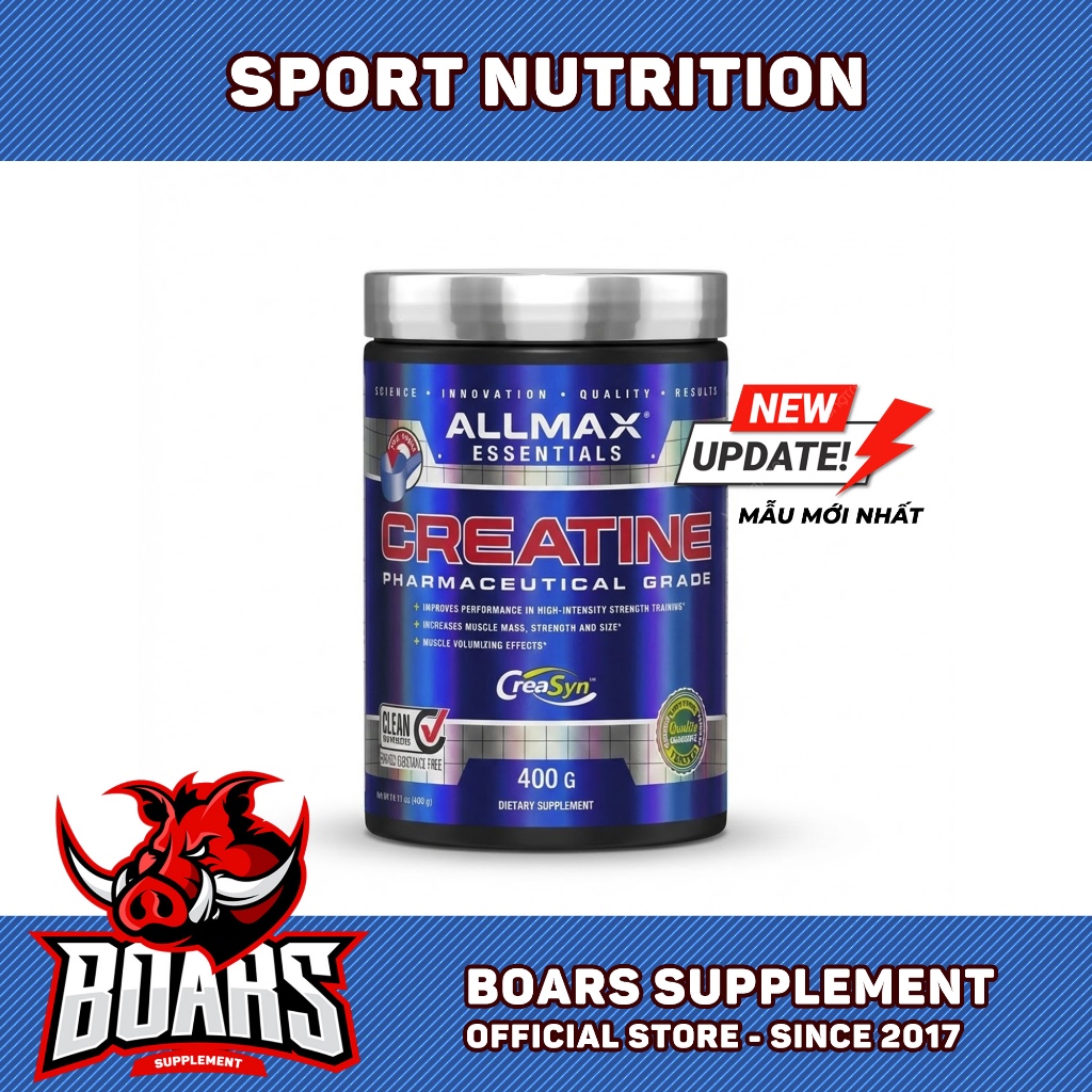 Bột Creatin Allmax Tinh Khiết, Độ Mịn Cao Cấp