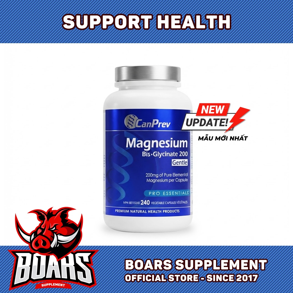 Thực phẩm Mangesium BisGlycinate Canprev - Viên uống sức khoẻ Magie Glycinate