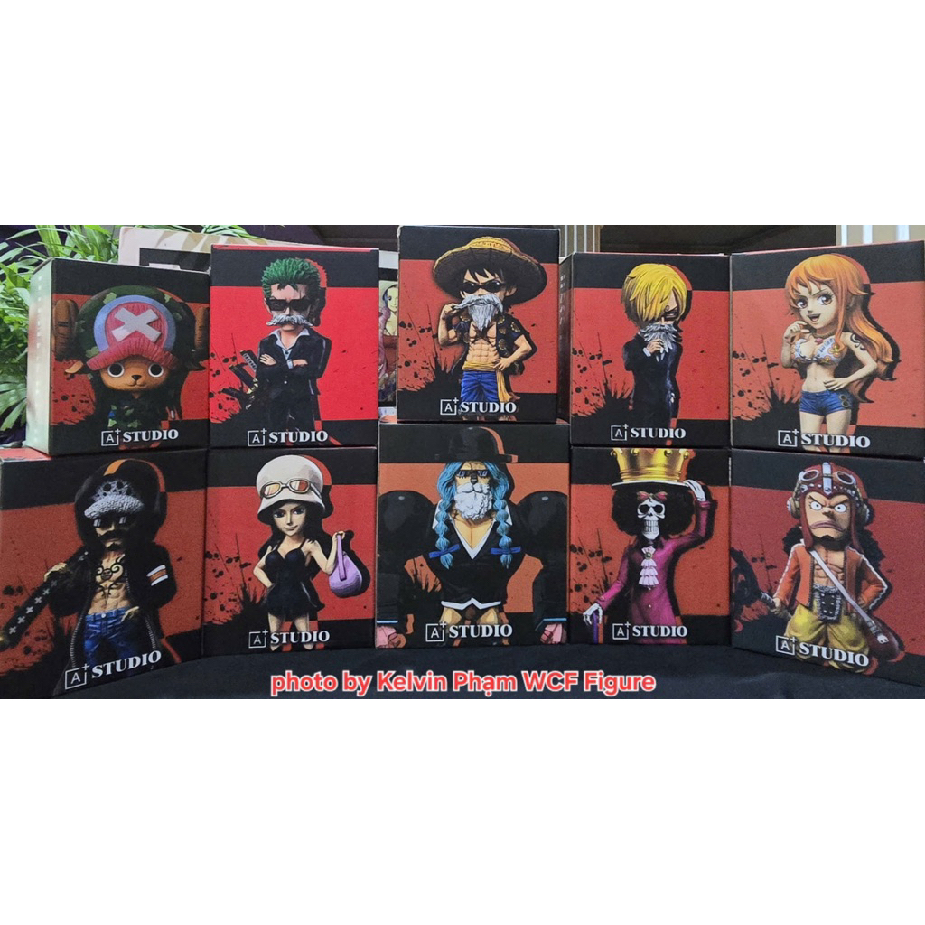 (Full bộ không lẻ) 10 mô hình Resin WCF chính hãng A+ Studio One Piece Dressrosa Saga Team Luffy & Đ